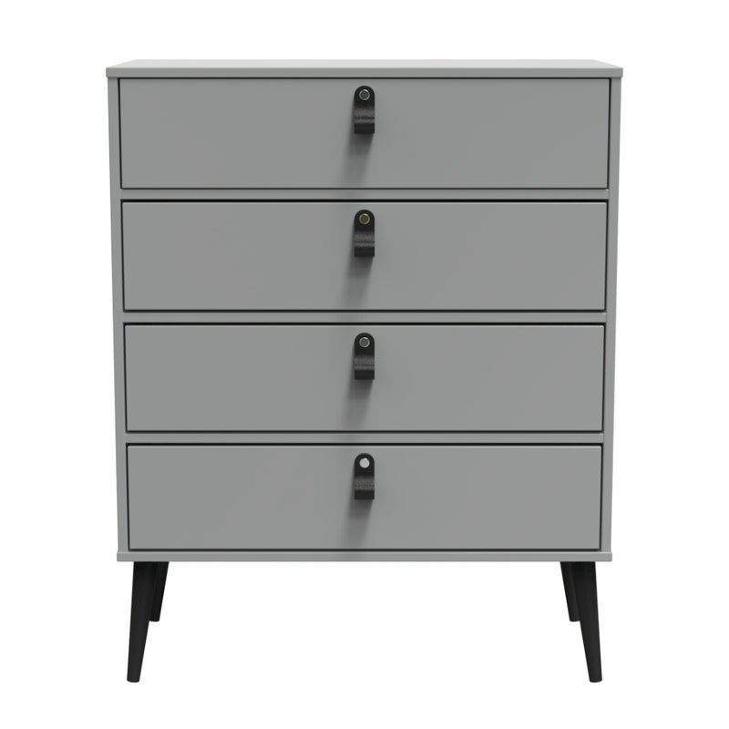 Dublin Ready Assembled Chest of Drawers with 4 Drawers  - Dusk Grey