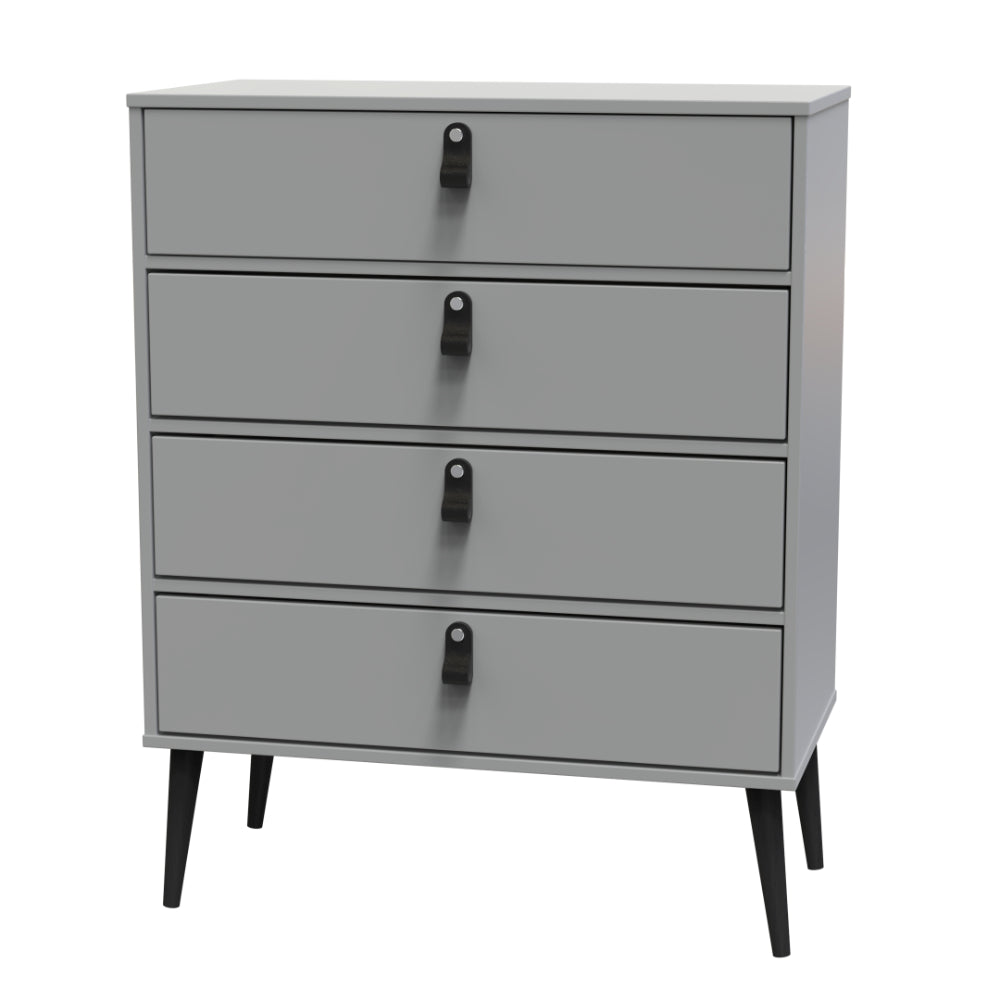 Dublin Ready Assembled Chest of Drawers with 4 Drawers Dusk Grey