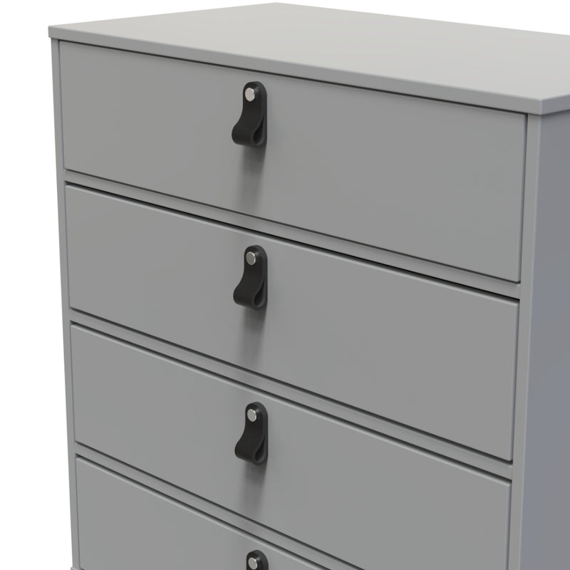 Dublin Ready Assembled Chest of Drawers with 4 Drawers  - Dusk Grey