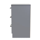 Denver Ready Assembled Bedside Table with 3 Drawers - Grey