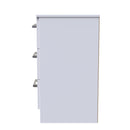 Denver Ready Assembled Bedside Table with 3 Drawers - White