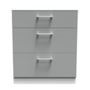 Denver Ready Assembled Chest Of Drawers with 3 Drawers - Grey & White