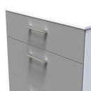 Denver Ready Assembled Chest Of Drawers with 3 Drawers - Grey & White