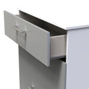 Denver Ready Assembled Chest Of Drawers with 3 Drawers - Grey & White