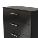 Denver Ready Assembled Chest Of Drawers with 4 Drawers - Black