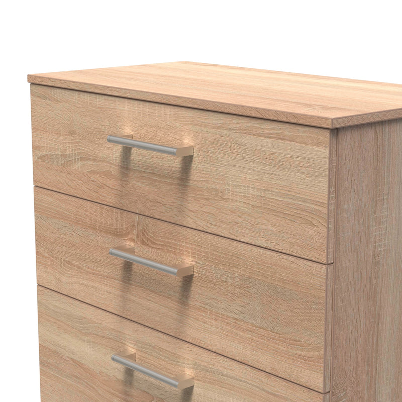 Denver Ready Assembled Chest Of Drawers with 4 Drawers - Oak