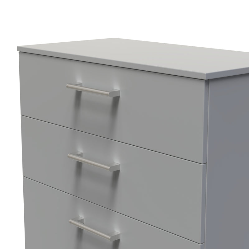 Denver Ready Assembled Chest Of Drawers with 4 Drawers - Grey