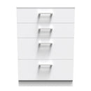 Denver Ready Assembled Chest Of Drawers with 4 Drawers - White