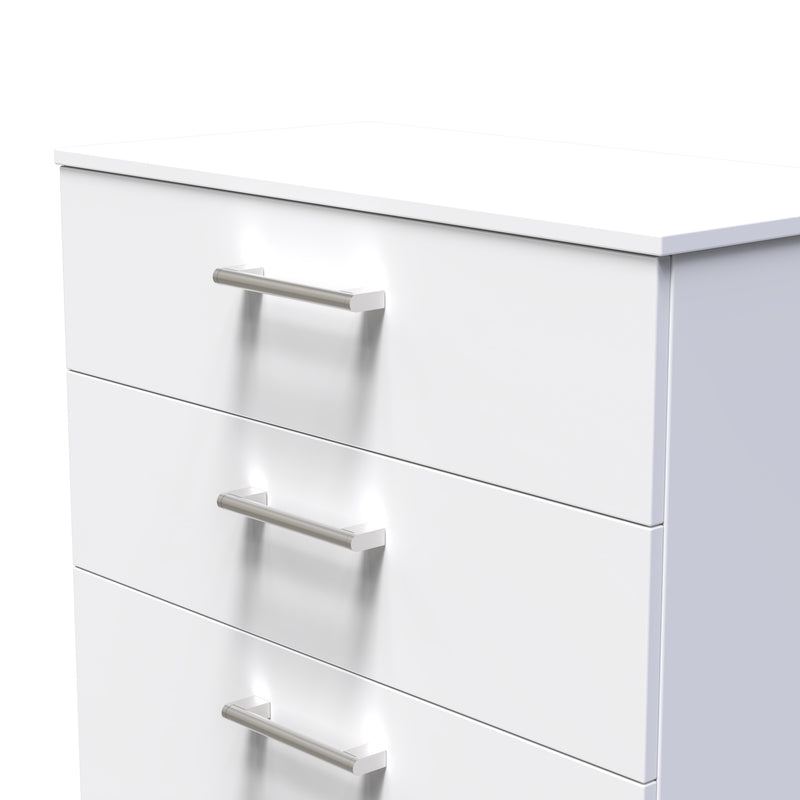 Denver Ready Assembled Chest Of Drawers with 4 Drawers - White