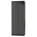 Denver Ready Assembled Wardrobe with 2 Doors - Black