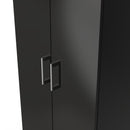 Denver Ready Assembled Wardrobe with 2 Doors - Black