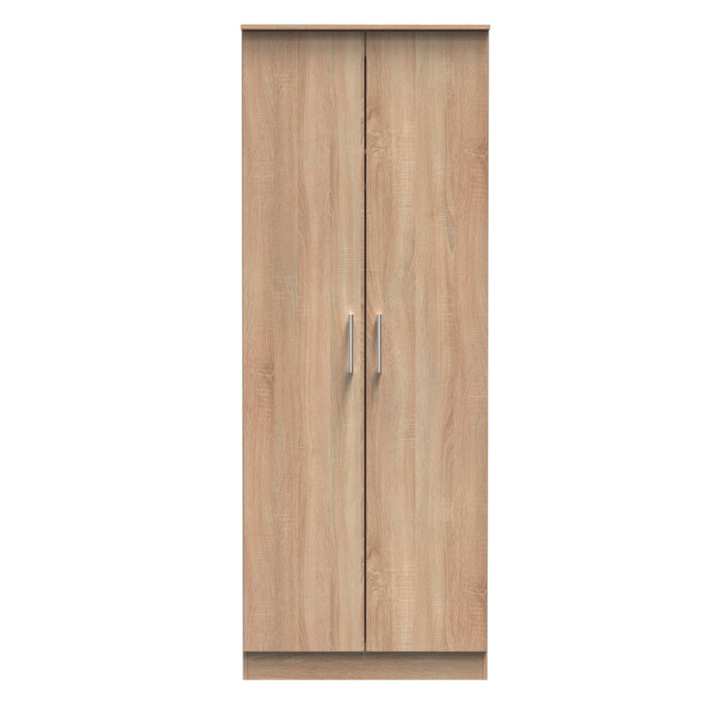 Denver Ready Assembled Wardrobe with 2 Doors - Oak