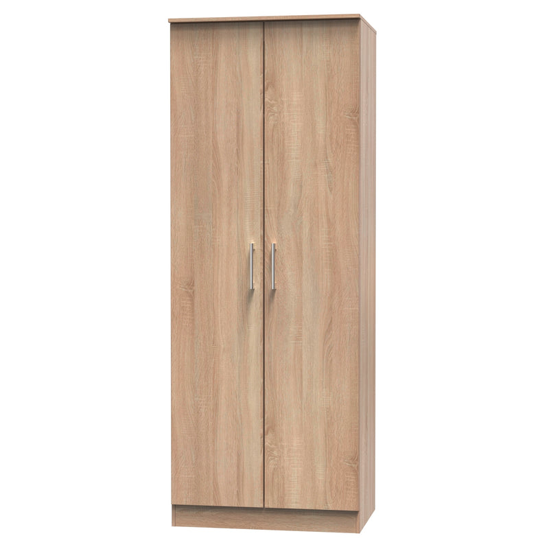 Denver Ready Assembled Wardrobe with 2 Doors - Oak