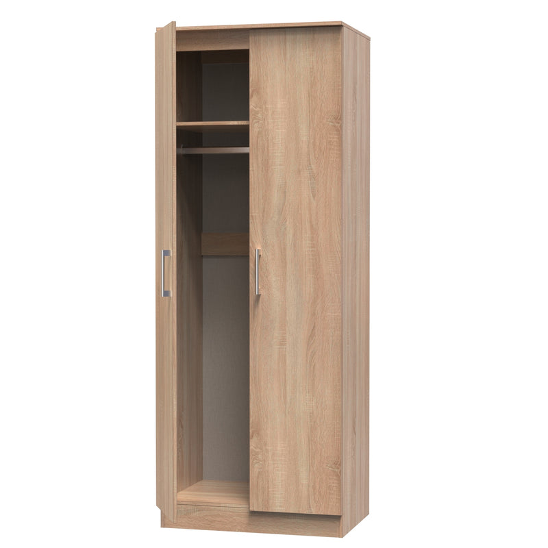 Denver Ready Assembled Wardrobe with 2 Doors - Oak