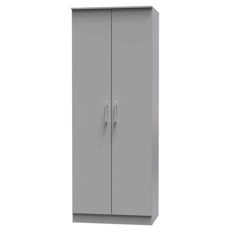 Denver Ready Assembled Wardrobe with 2 Doors - Grey