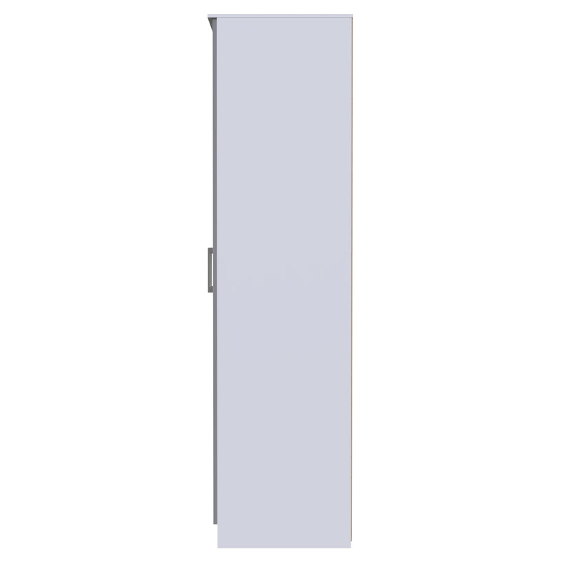 Denver Ready Assembled Wardrobe with 2 Doors - Grey & White