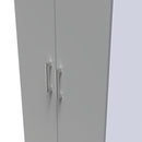 Denver Ready Assembled Wardrobe with 2 Doors - Grey & White