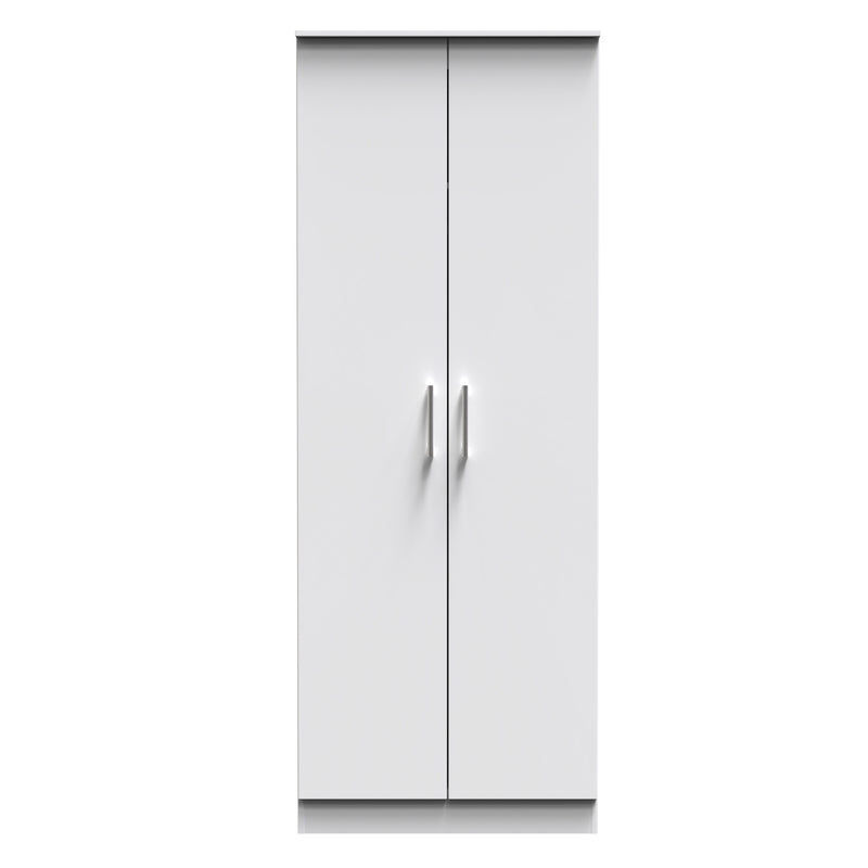 Denver Ready Assembled Wardrobe with 2 Doors - White