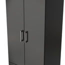 Denver Ready Assembled Wardrobe with 2 Doors and 2 Drawers - Black