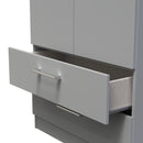 Denver Ready Assembled Wardrobe with 2 Doors and 2 Drawers - Grey
