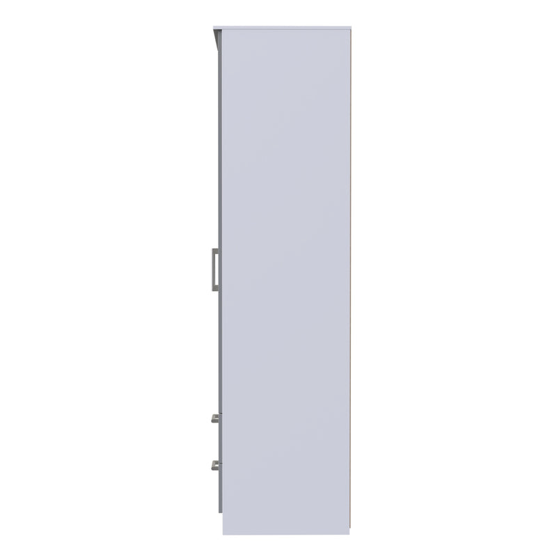 Denver Ready Assembled Wardrobe with 2 Doors and 2 Drawers - Grey &  White