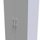 Denver Ready Assembled Wardrobe with 2 Doors and 2 Drawers - Grey &  White