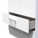Denver Ready Assembled Wardrobe with 2 Doors and 2 Drawers - White