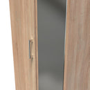 Denver Ready Assembled Wardrobe with 2 Doors and Mirror - Oak