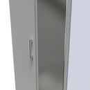 Denver Ready Assembled Wardrobe with 2 Doors and Mirror - Grey & White