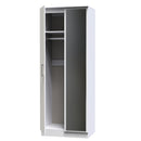Denver Ready Assembled Wardrobe with 2 Doors and Mirror - White