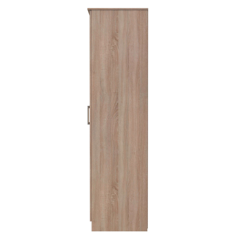 Denver Ready Assembled Wardrobe with Triple Mirror - Oak