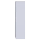 Denver Ready Assembled Wardrobe with Triple Mirror - Grey & White