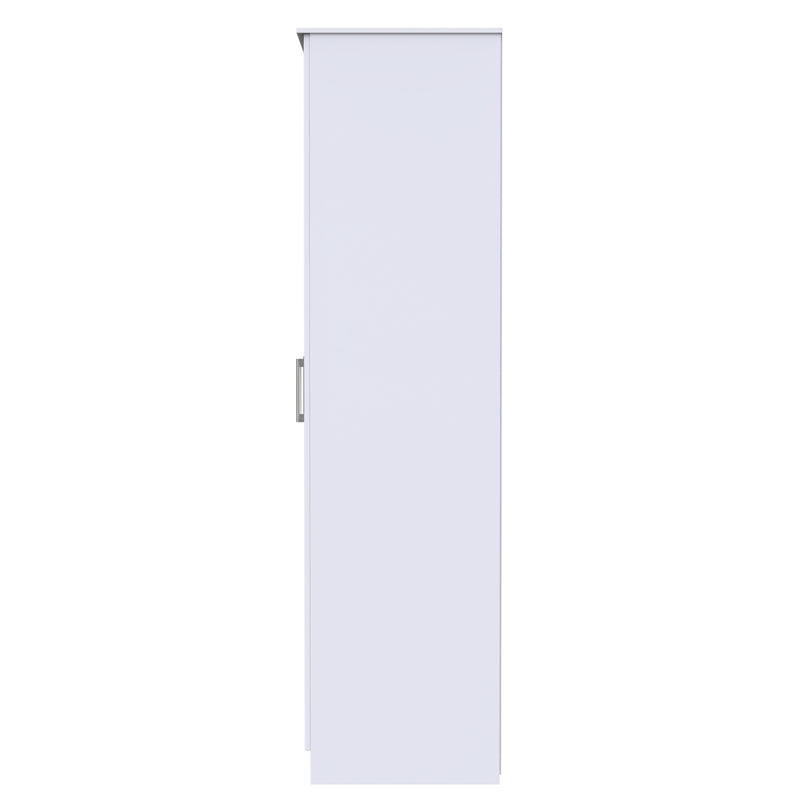 Denver Ready Assembled Wardrobe with Triple Mirror - White