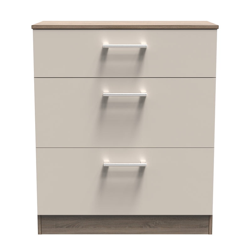 Stamford Ready Assembled 3 Piece Bedroom Furniture Set - Kashmir Matt / Darkolino