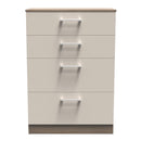 Stamford Ready Assembled Chest Of Drawers with 4 Drawers - Kashmir Matt / Darkolino