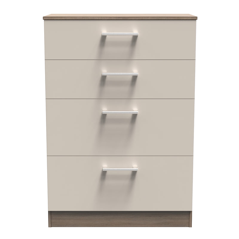 Stamford Ready Assembled Chest Of Drawers with 4 Drawers - Kashmir Matt / Darkolino