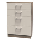 Stamford Ready Assembled Chest Of Drawers with 4 Drawers - Kashmir Matt / Darkolino