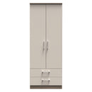 Stamford Ready Assembled Wardrobe with 2 Doors and 2 Drawers - Kashmir Matt / Darkolino
