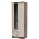 Stamford Ready Assembled Wardrobe with 2 Doors and 2 Drawers - Kashmir Matt / Darkolino