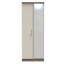 Stamford Ready Assembled Wardrobe with 2 Doors and Mirror - Kashmir Matt / Darkolino