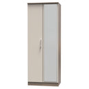 Stamford Ready Assembled Wardrobe with 2 Doors and Mirror - Kashmir Matt / Darkolino