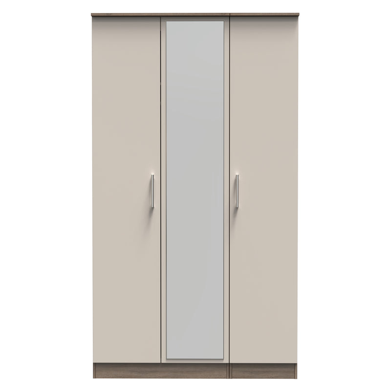 Stamford Ready Assembled Wardrobe with Triple Mirror - Kashmir Matt / Darkolino