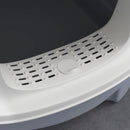 PawHut Cat Litter Box, Hooded Cat Litter Tray with Lid, Scoop, Grey