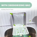 PawHut Cat Litter Box, Hooded Cat Litter Tray with Lid, Scoop, Grey