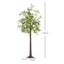HOMCOM 180cm Olive Tree Light W/ 300 Warm White LED Lights Artificial Tree