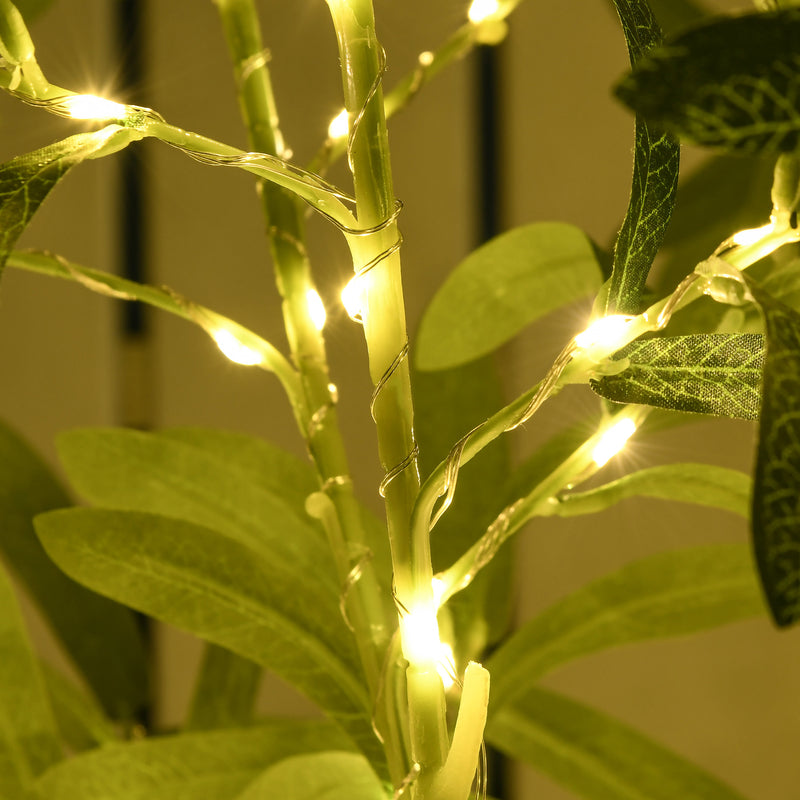 HOMCOM 180cm Olive Tree Light w/ 300 Warm White LED Lights Artificial Tree