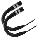 Diamante - Pair of Holdaback Tiebacks with End Finials in Matt Black