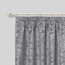 Diamante - Brushed Silver Extendable Curtain Pole with Rings and Pair of End Finials