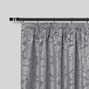 Diamante - Matt Black Extendable Curtain Pole with Rings and Pair of End Finials