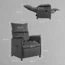 HOMCOM Electric Reclining Chair W/ Remote, Power Recliner For Elderly, Black